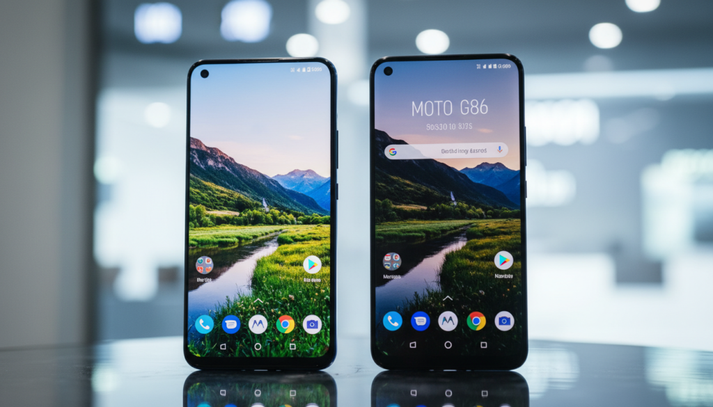 comparação de telas moto g56 e moto g86 comparação de telas moto g56 e moto g86